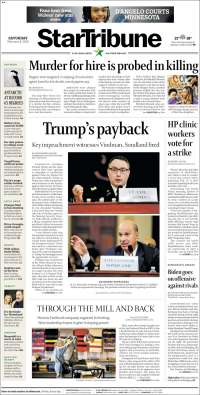 Portada de Star Tribune (USA)