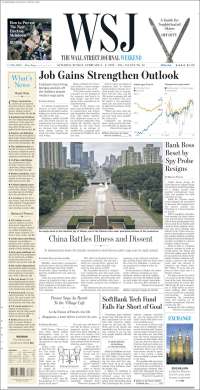 Portada de Wall Street Journal (USA)