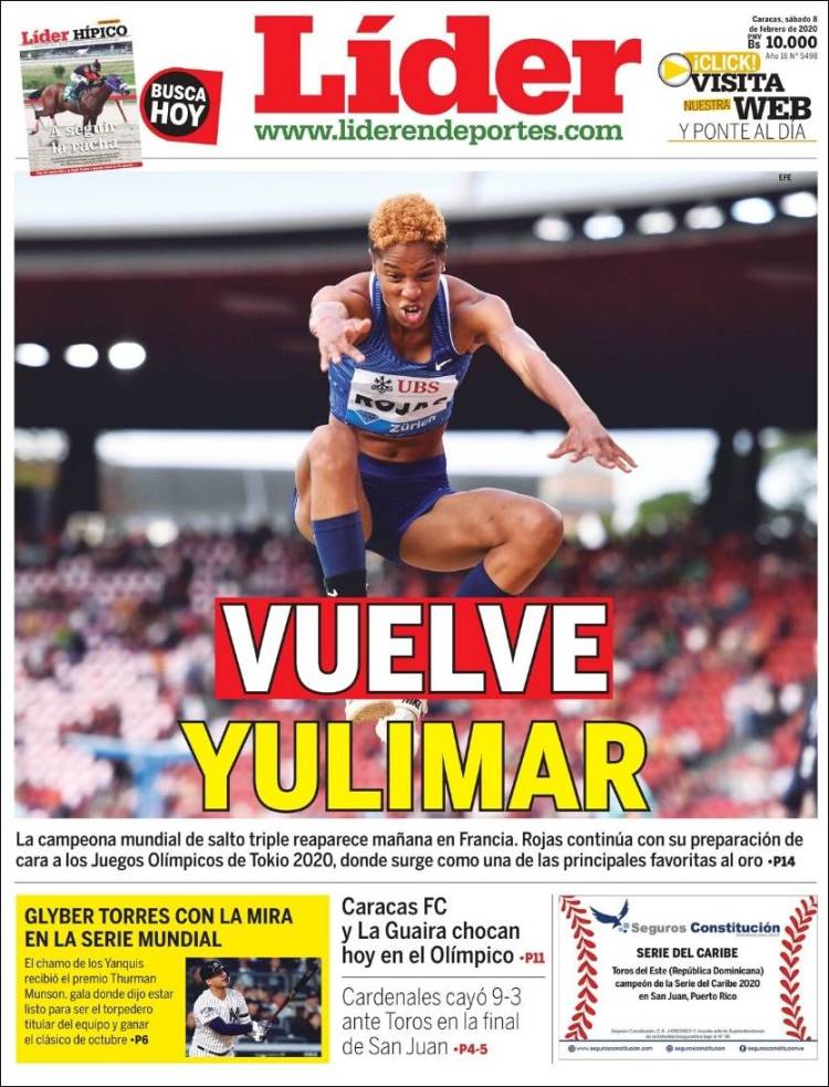 Portada de Lider en deportes (Venezuela)