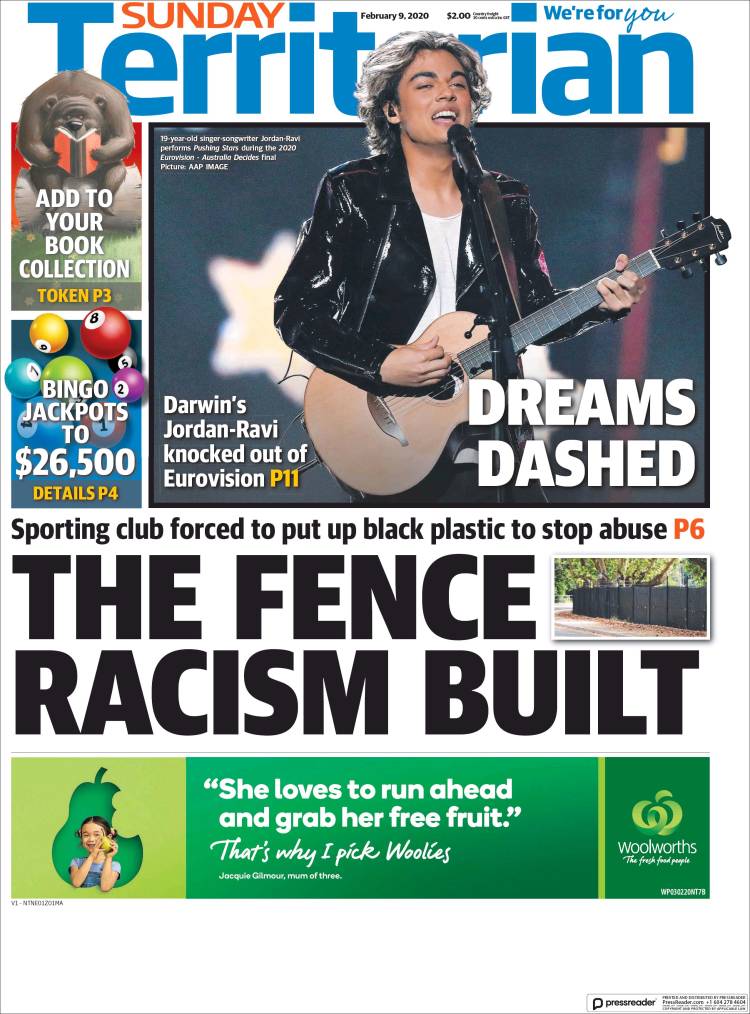 Portada de Northern Territory News (Australia)