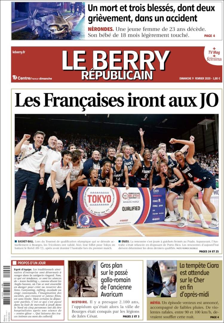 Portada de Berry Republicain (Francia)