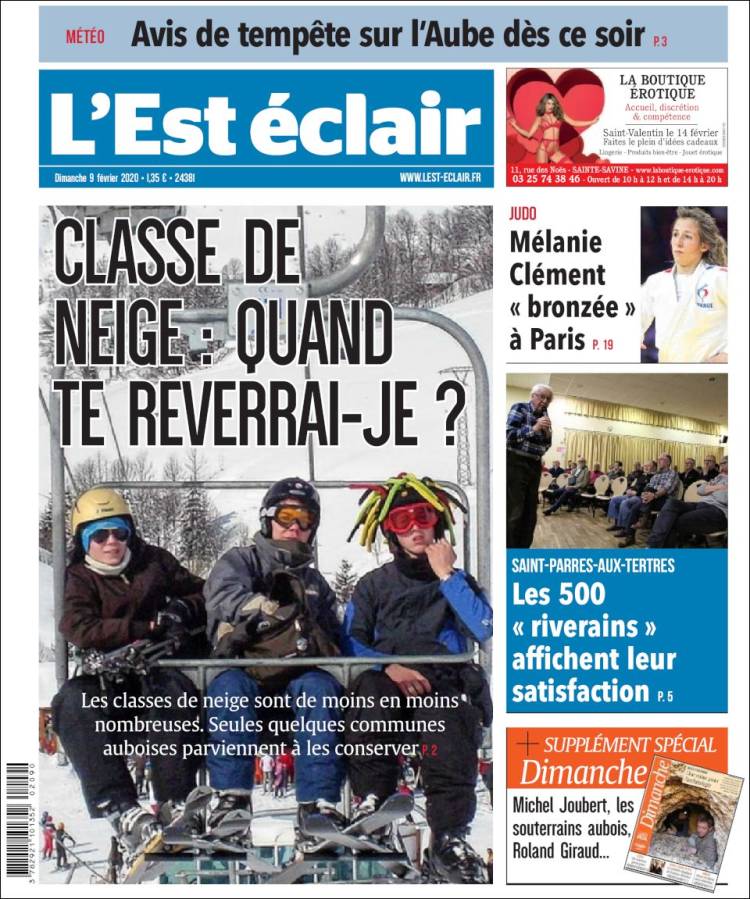 Portada de L'Est Eclair (Francia)