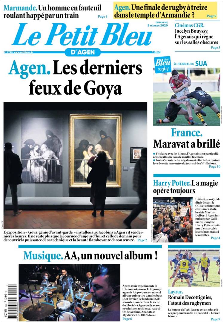 Portada de Le Petit Bleu (Francia)