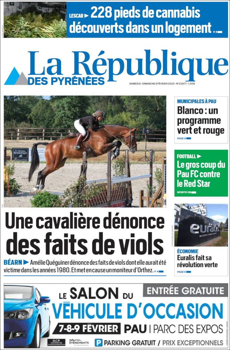 Portada de La République des Pyrénées (Francia)