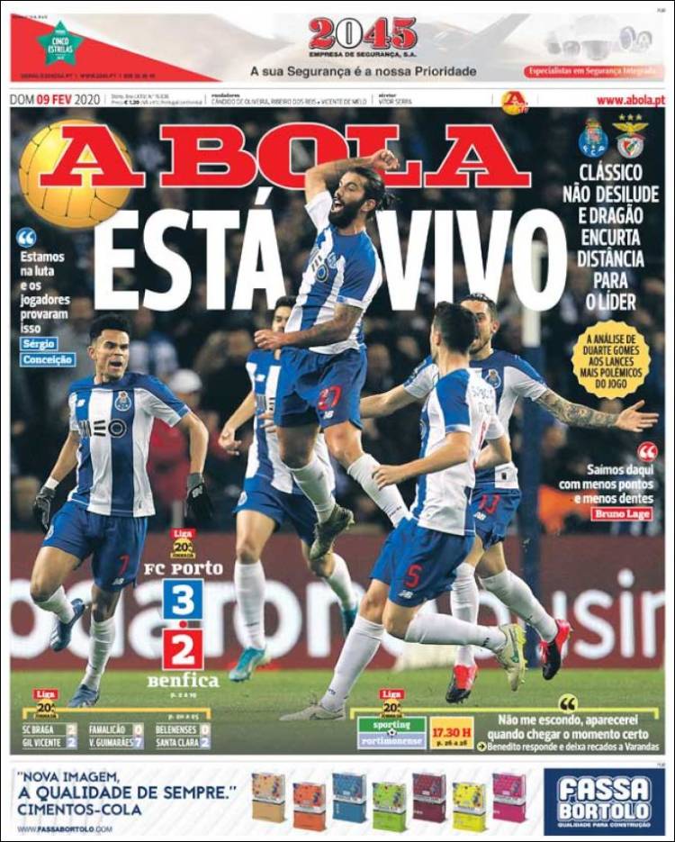 Portada de A Bola (Portugal)