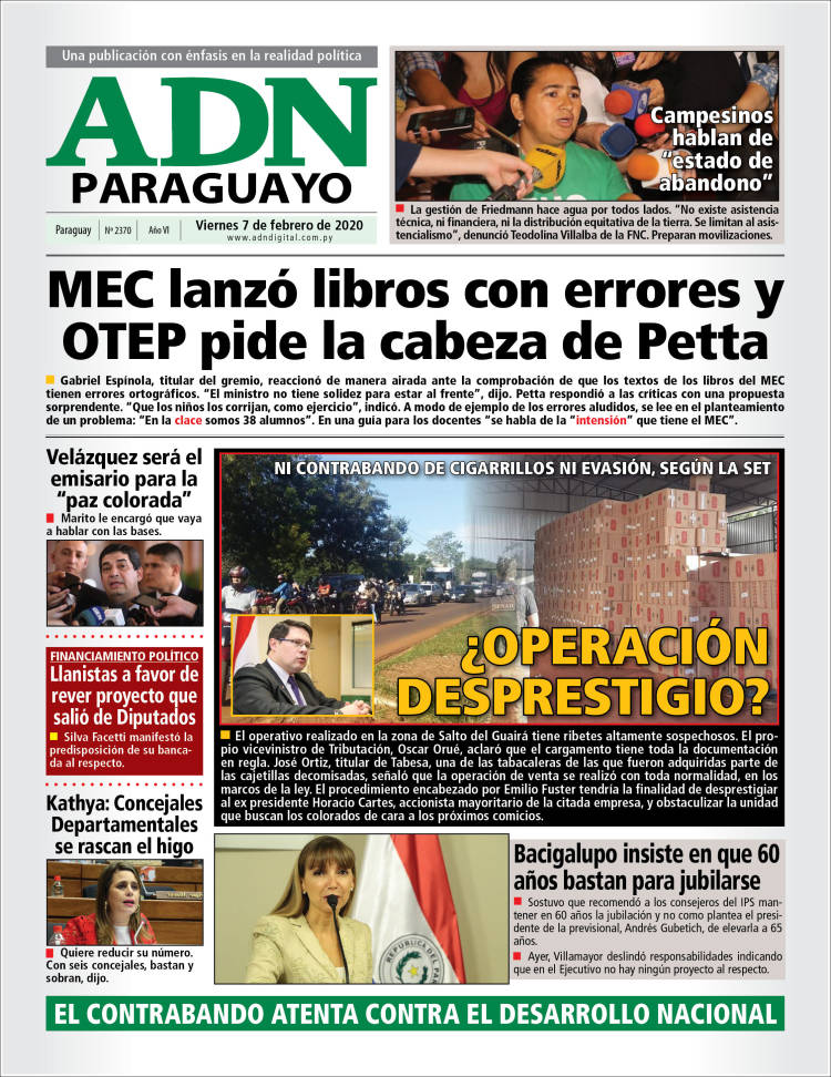 Portada de ADN Paraguayo (Paraguay)