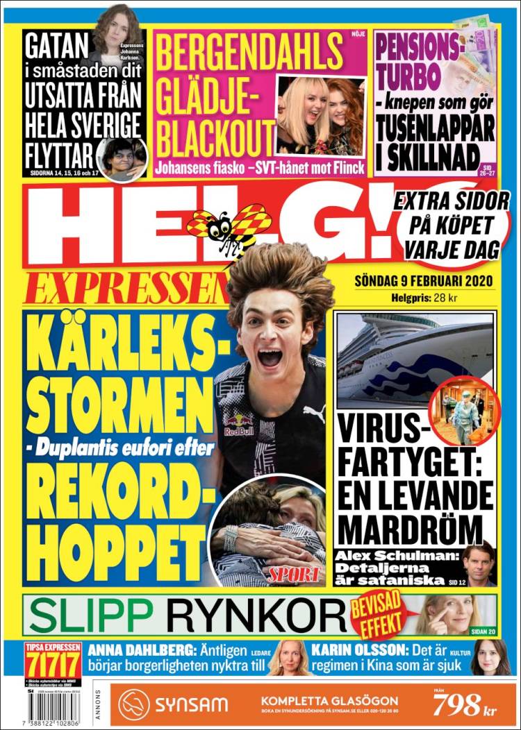 Portada de Expressen (Suecia)