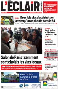 Portada de L'Eclair des Pyrénées (France)