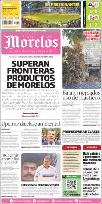 Portada de Diario de Morelos (Mexico)