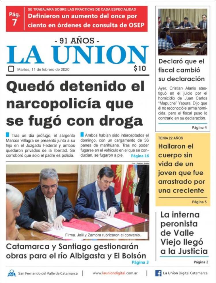 Portada de La Unión (Argentina)