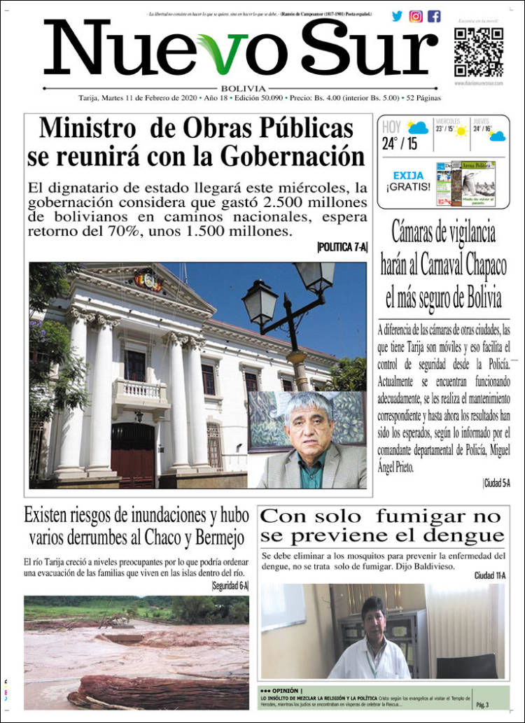 Portada de Nuevo Sur (Bolivia)