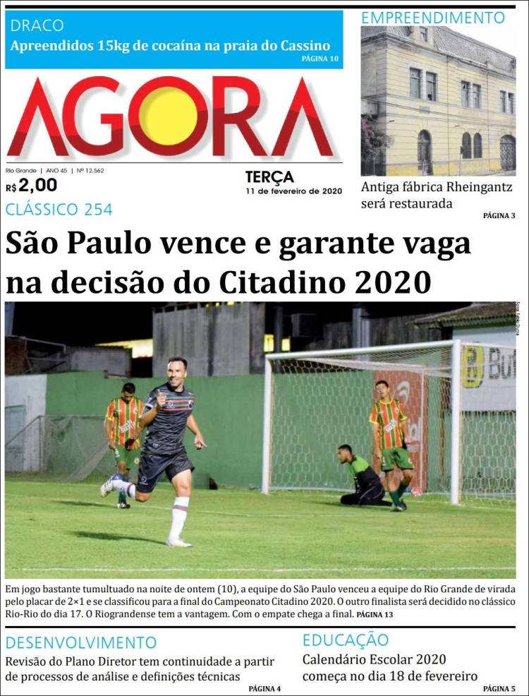 Portada de Jornal Agora (Brasil)