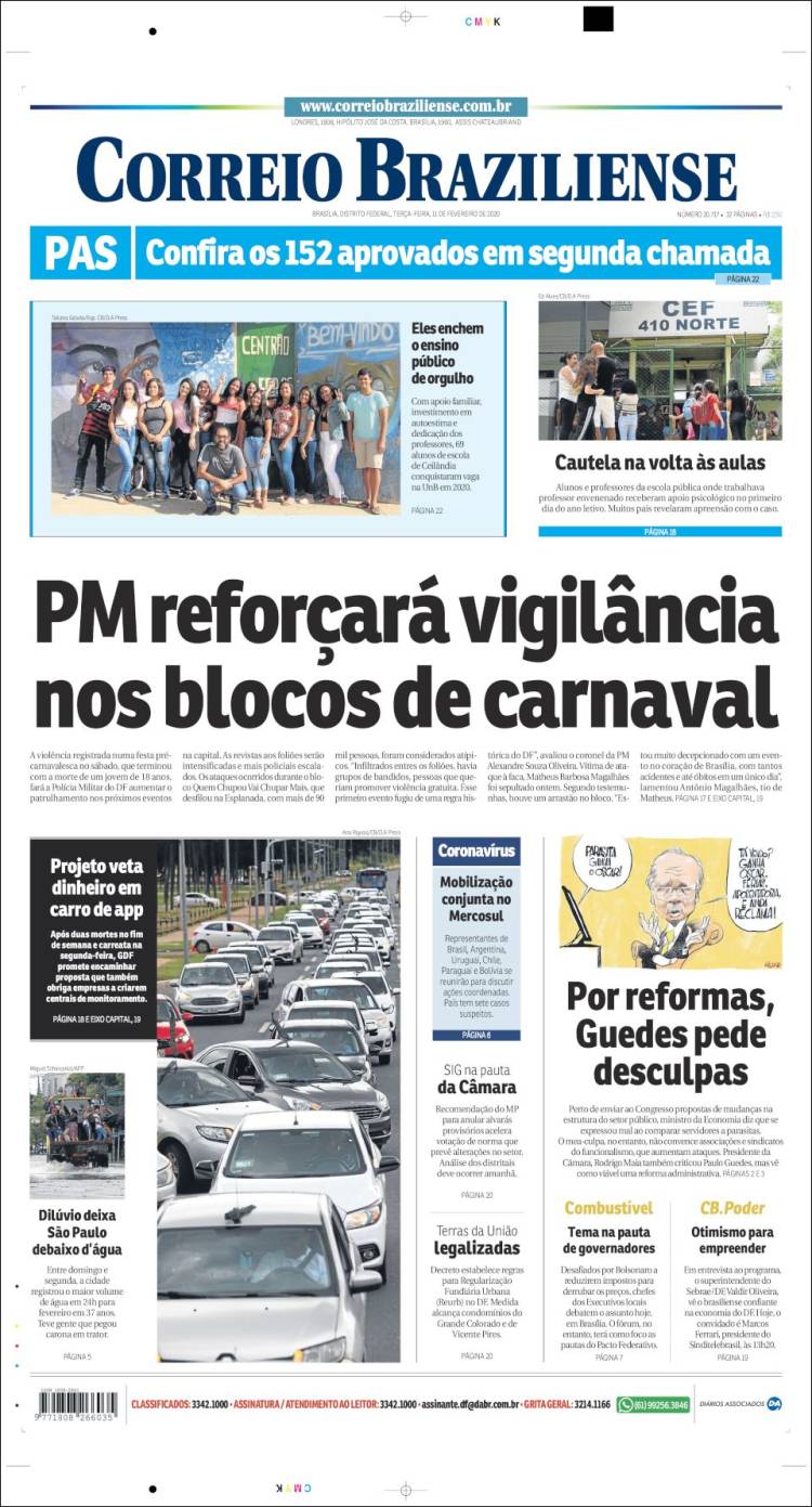 Portada de Correio Braziliense (Brasil)