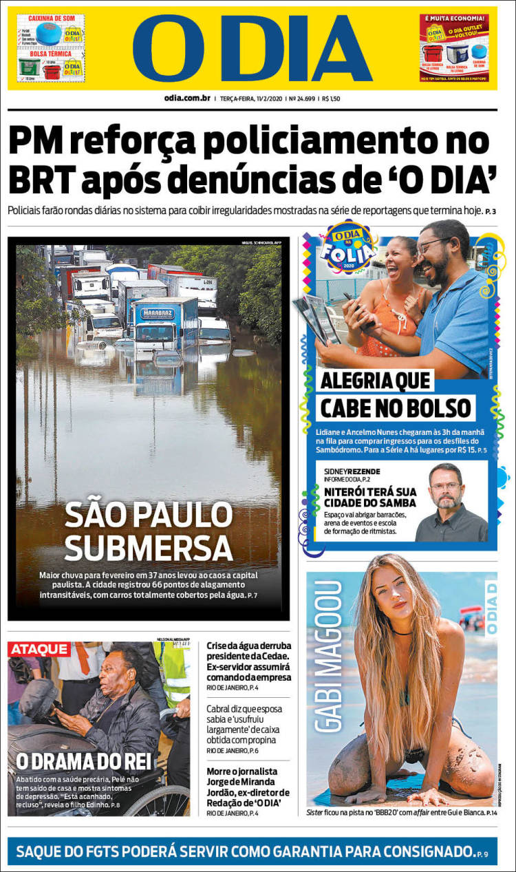 Portada de O Dia (Brasil)