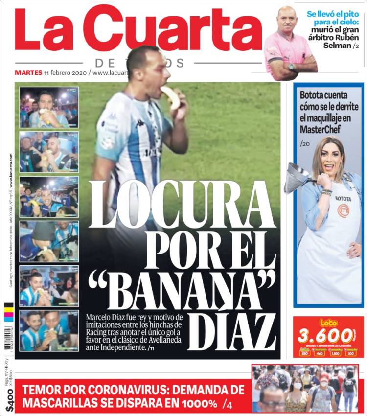 Portada de La Cuarta (Chile)