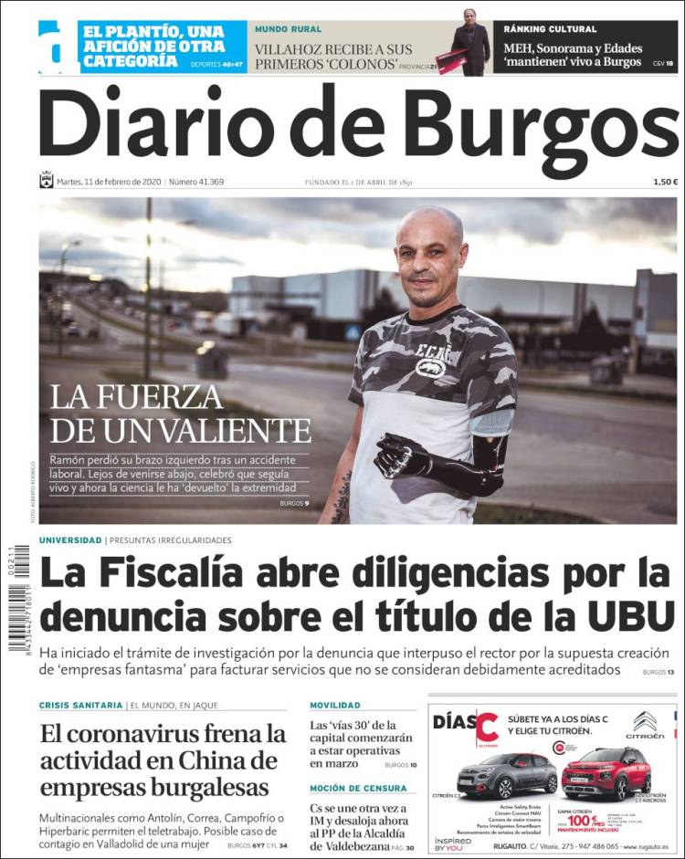 Portada de Diario de Burgos (Espa&ntilde;a)