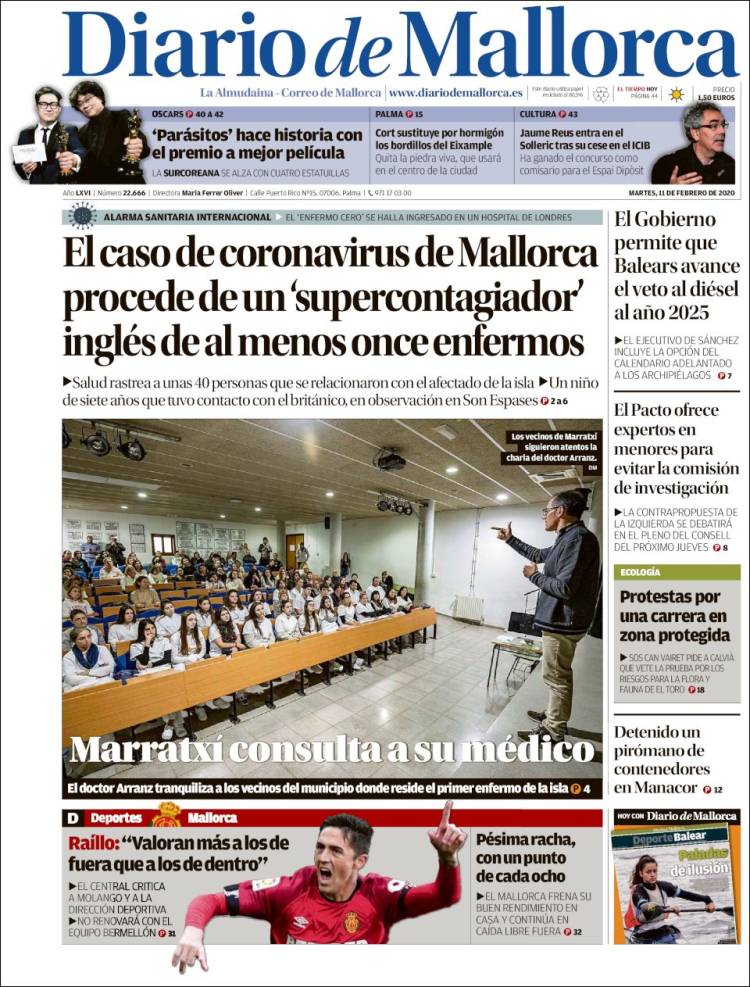 Portada de Diario de Mallorca (Espa&ntilde;a)