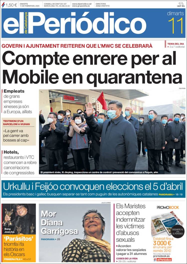 Portada de El Periódico de Catalunya (Espa&ntilde;a)