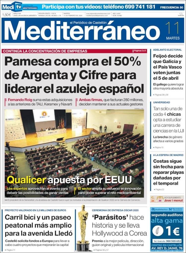 Portada de El Periódico Mediterraneo (Espa&ntilde;a)
