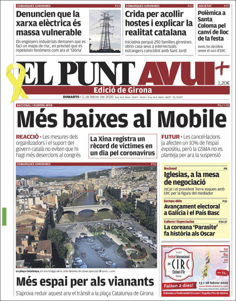Portada de El Punt Avui - Girona (Espa&ntilde;a)