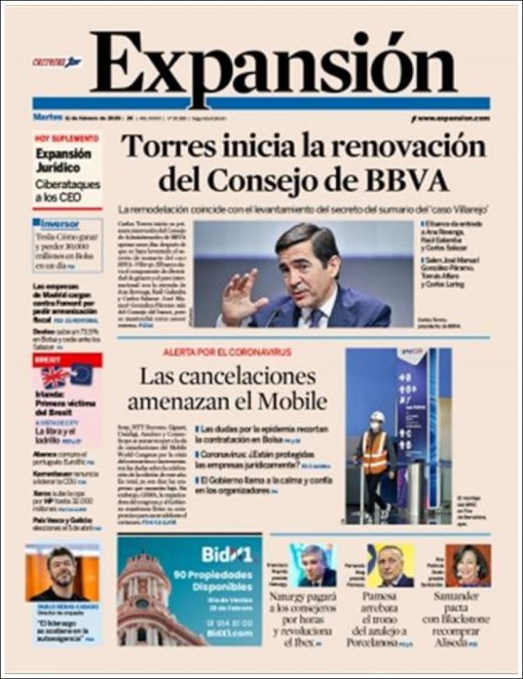 Portada de Expansión (Espa&ntilde;a)
