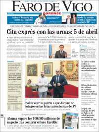 Portada de El Faro de Vigo - Ourense (Espa&ntilde;a)