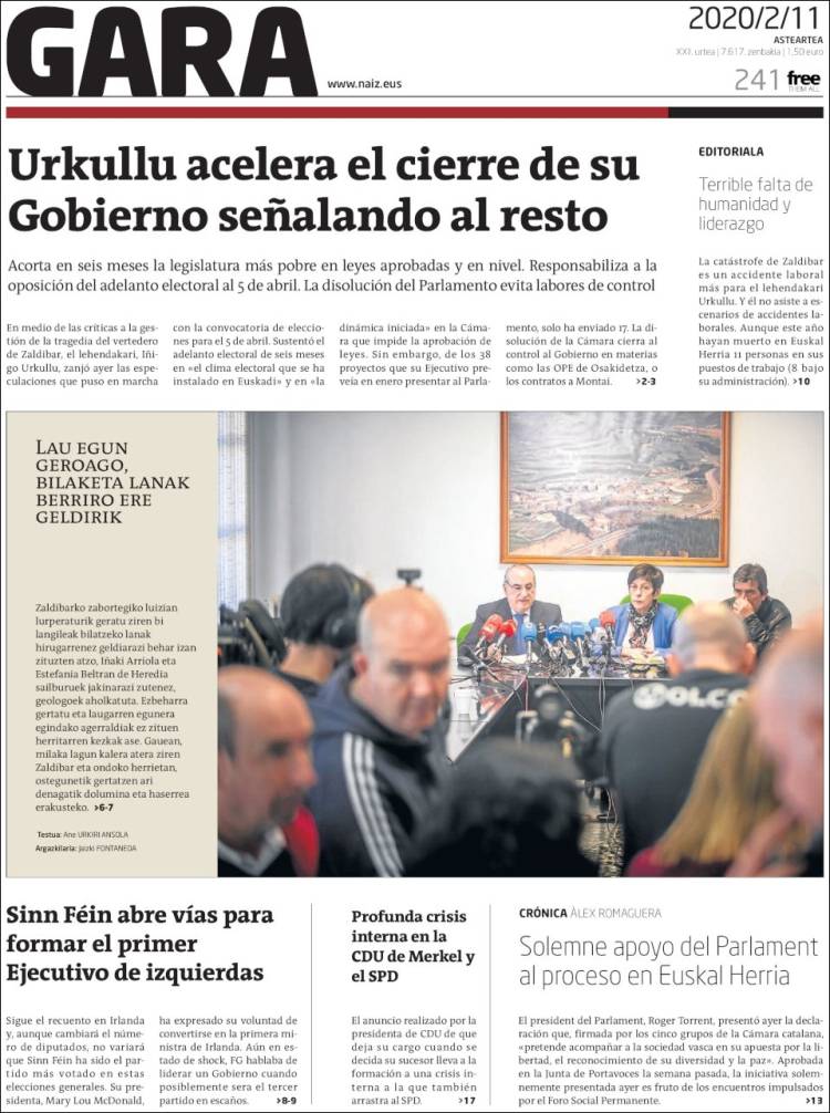 Portada de Gara (Espa&ntilde;a)