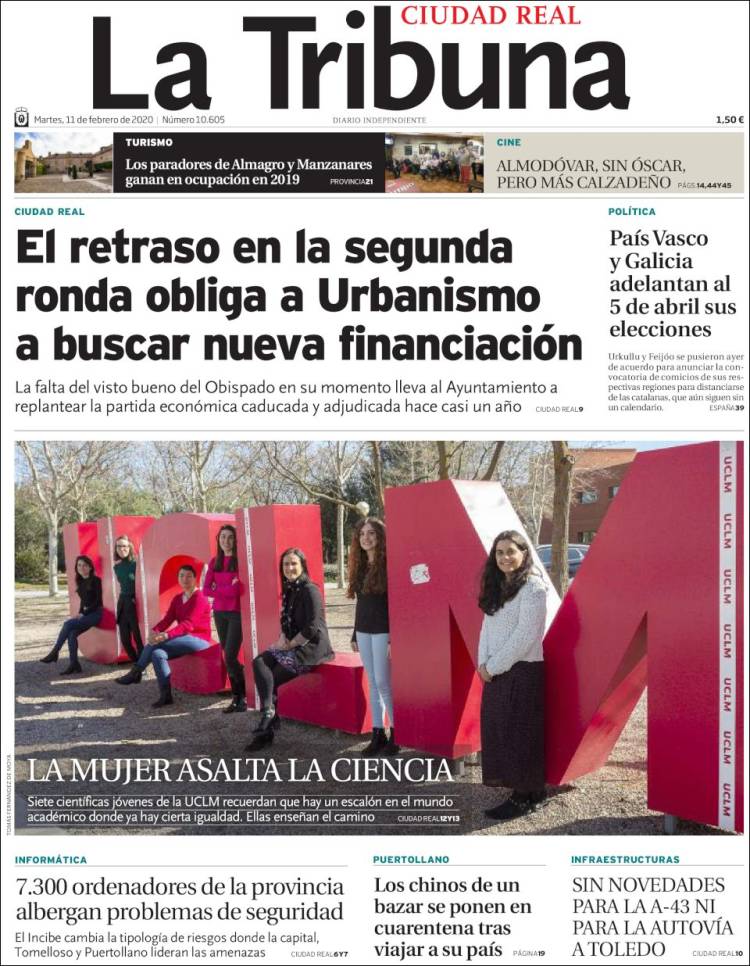 Portada de La Tribuna de Ciudad Real (Espa&ntilde;a)