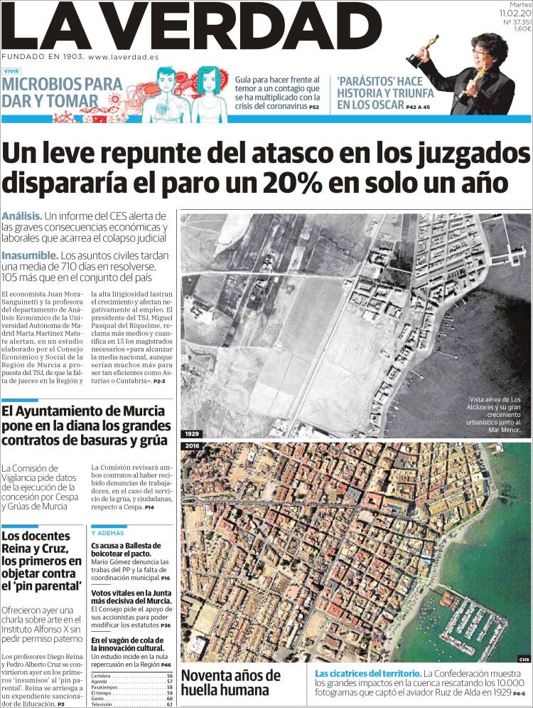 Portada de La Verdad de Murcia (Espa&ntilde;a)