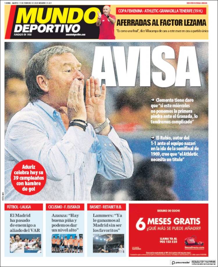Portada de Mundo Deportivo Bizkaia (Espa&ntilde;a)