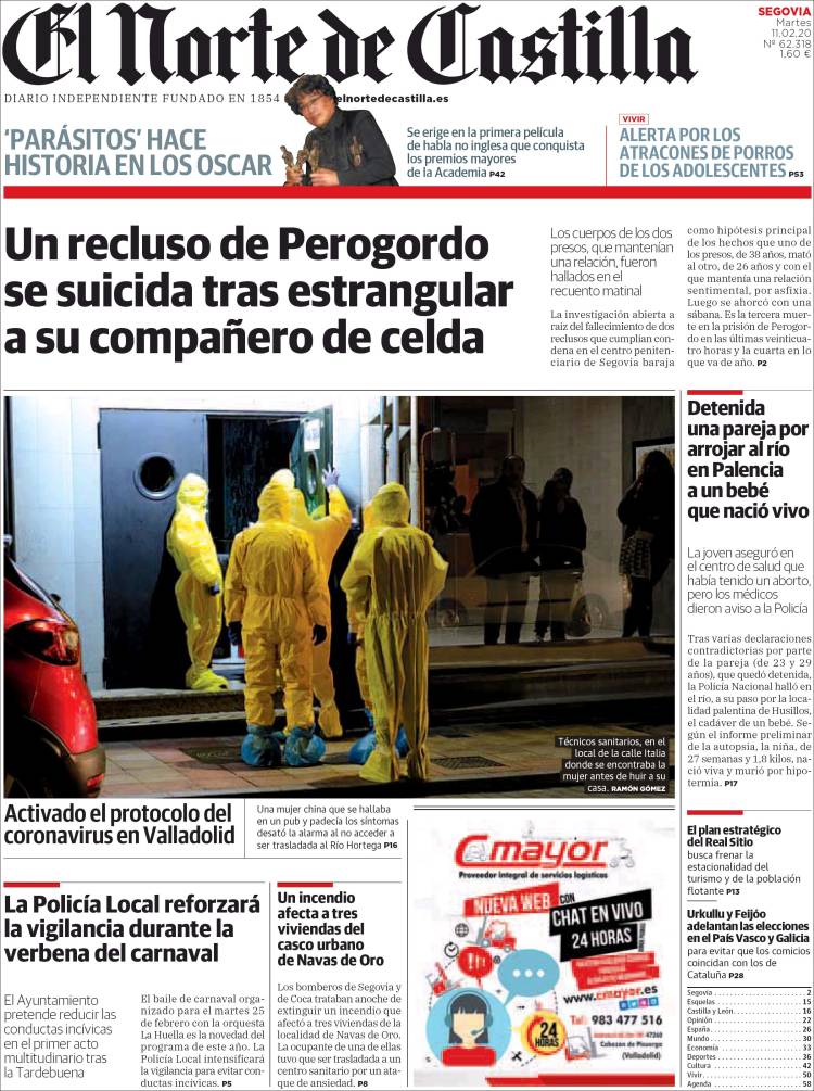 Portada de Norte de Castilla - Segovia (Espa&ntilde;a)