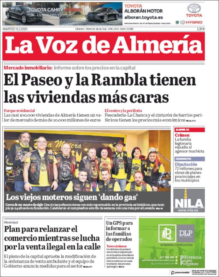 Portada de La Voz de Almería (Espa&ntilde;a)