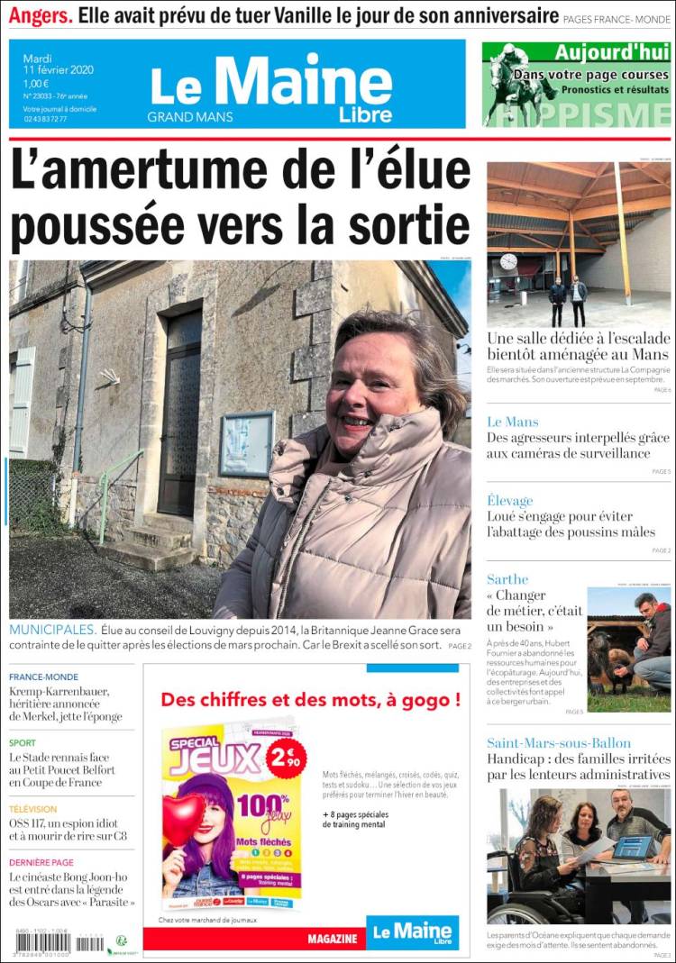 Portada de Le Maine Libre (Francia)