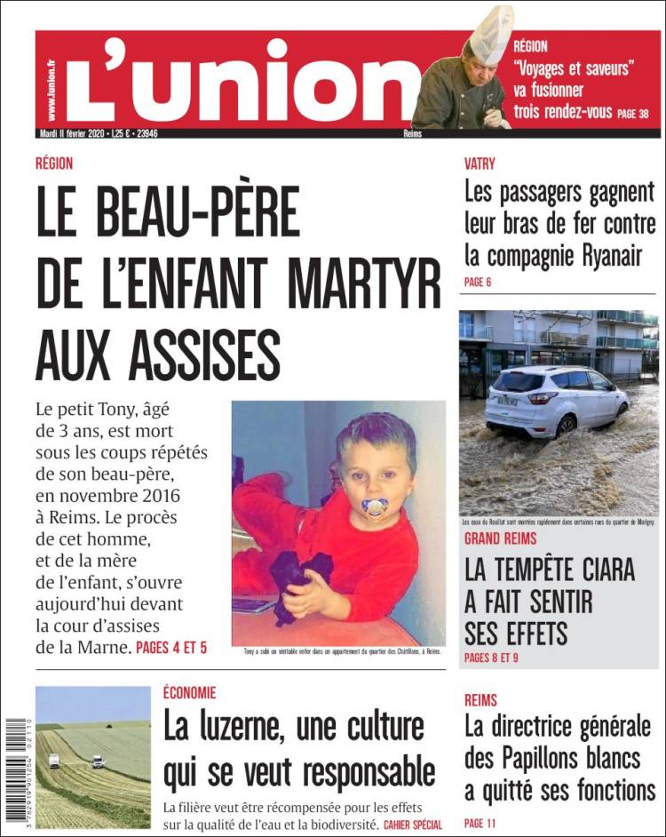 Portada de L'Union (Francia)