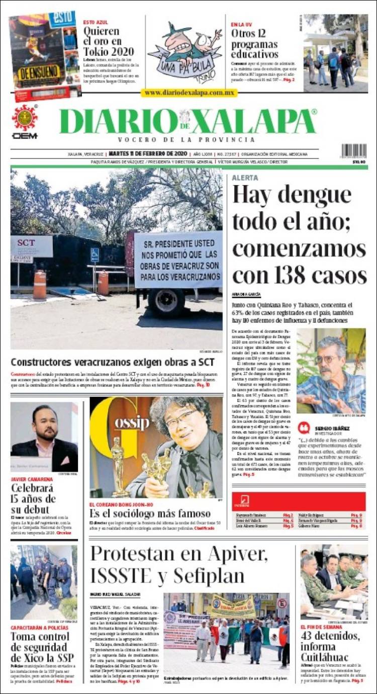 Portada de Diario de Xalapa (Mexico)