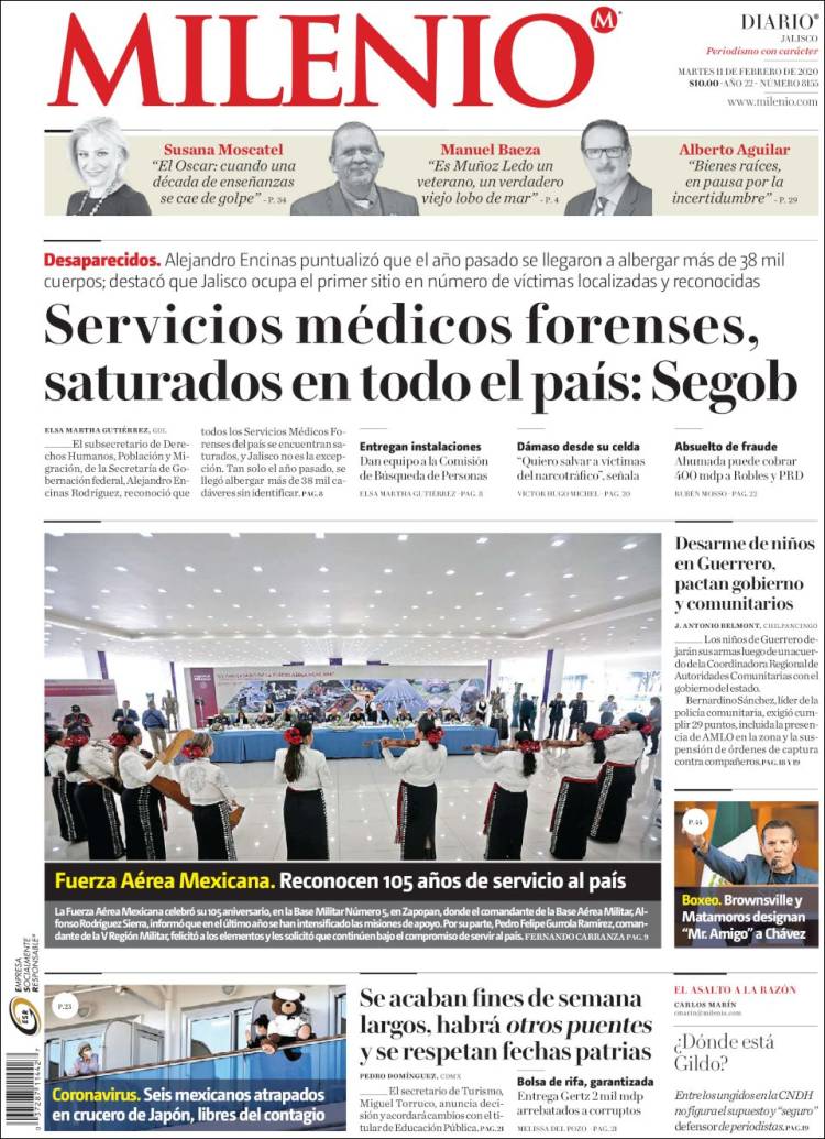 Portada de Milenio - Jalisco (Mexico)