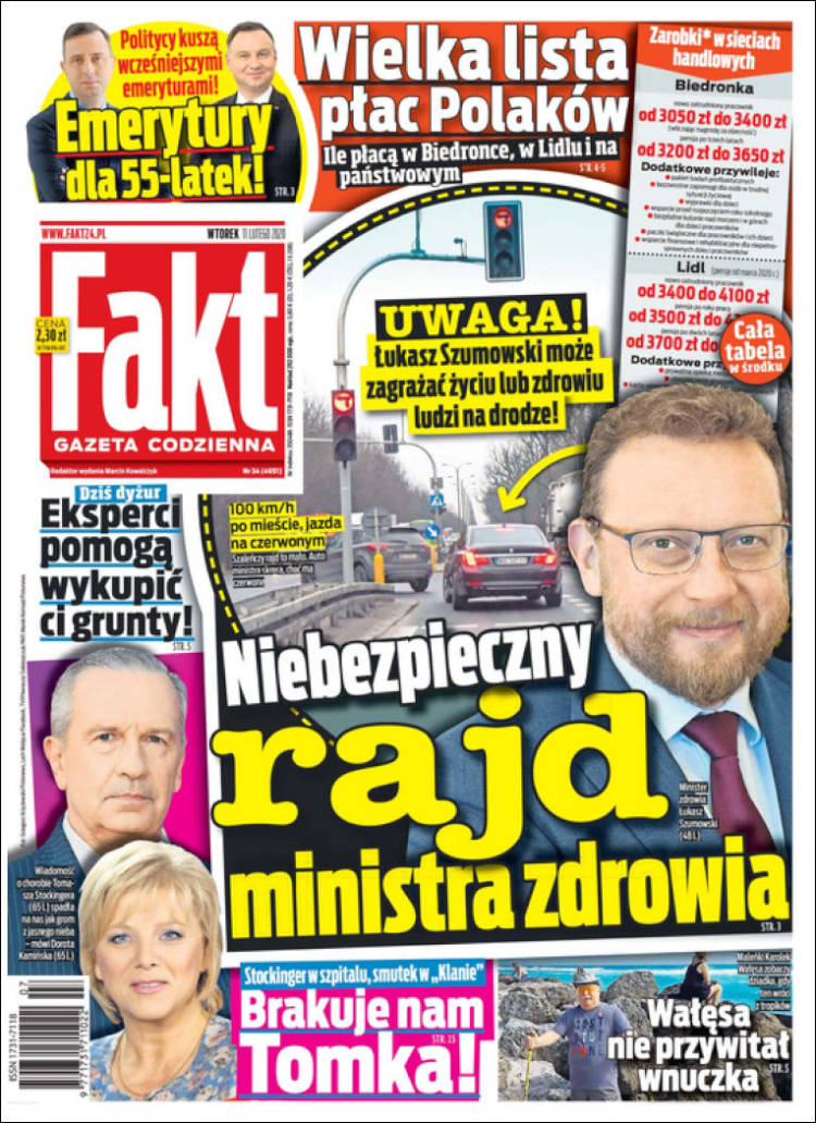 Portada de Fakt (Polonia)