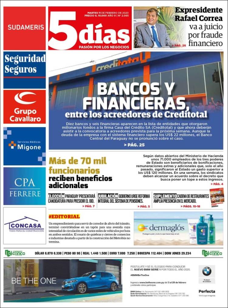 Portada de 5 Días (Paraguay)