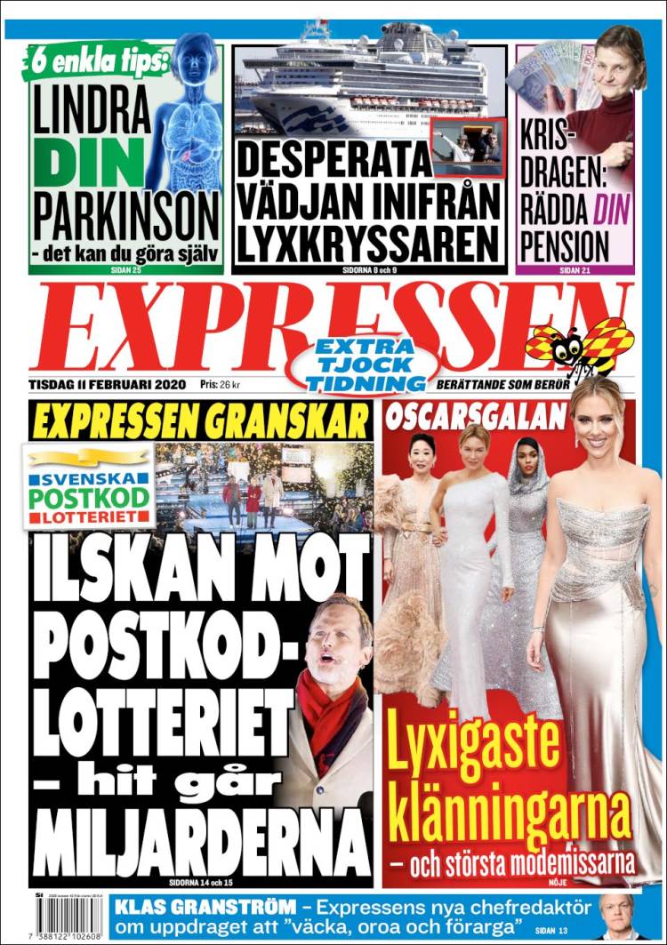 Portada de Expressen (Suecia)
