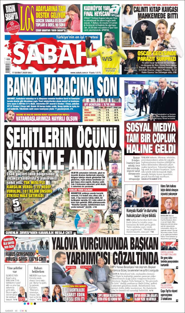 Portada de Sabah (Turqu&iacute;a)