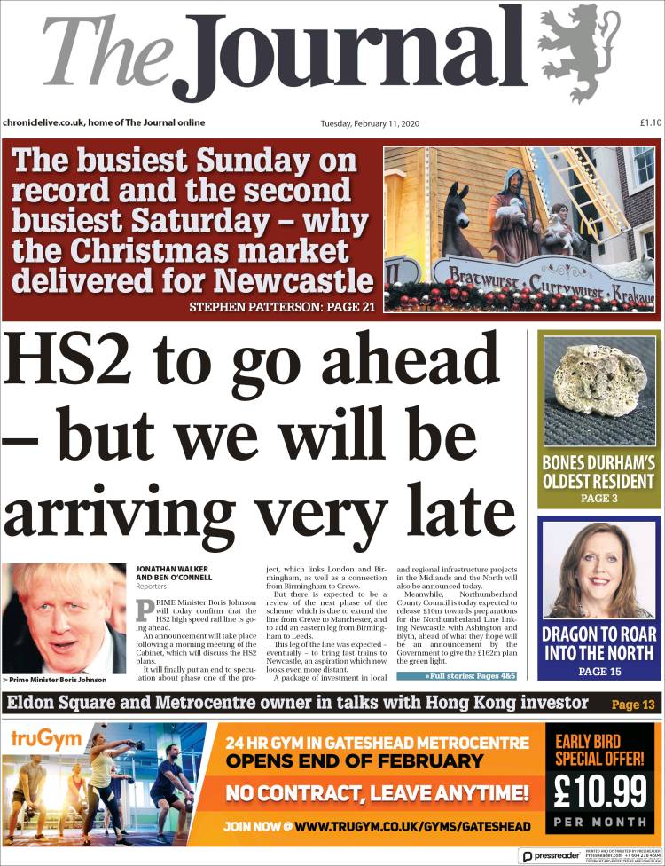 Portada de The Journal (Reino Unido)