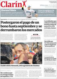 Portada de Clarín (Argentina)