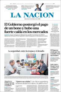 Portada de La Nación (Argentina)