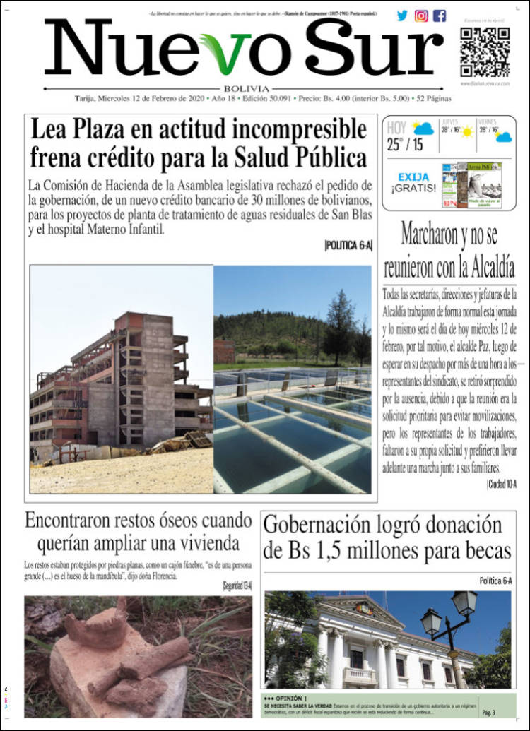 Portada de Nuevo Sur (Bolivia)