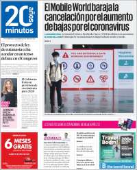 Portada de 20 Minutos - Madrid (Spain)