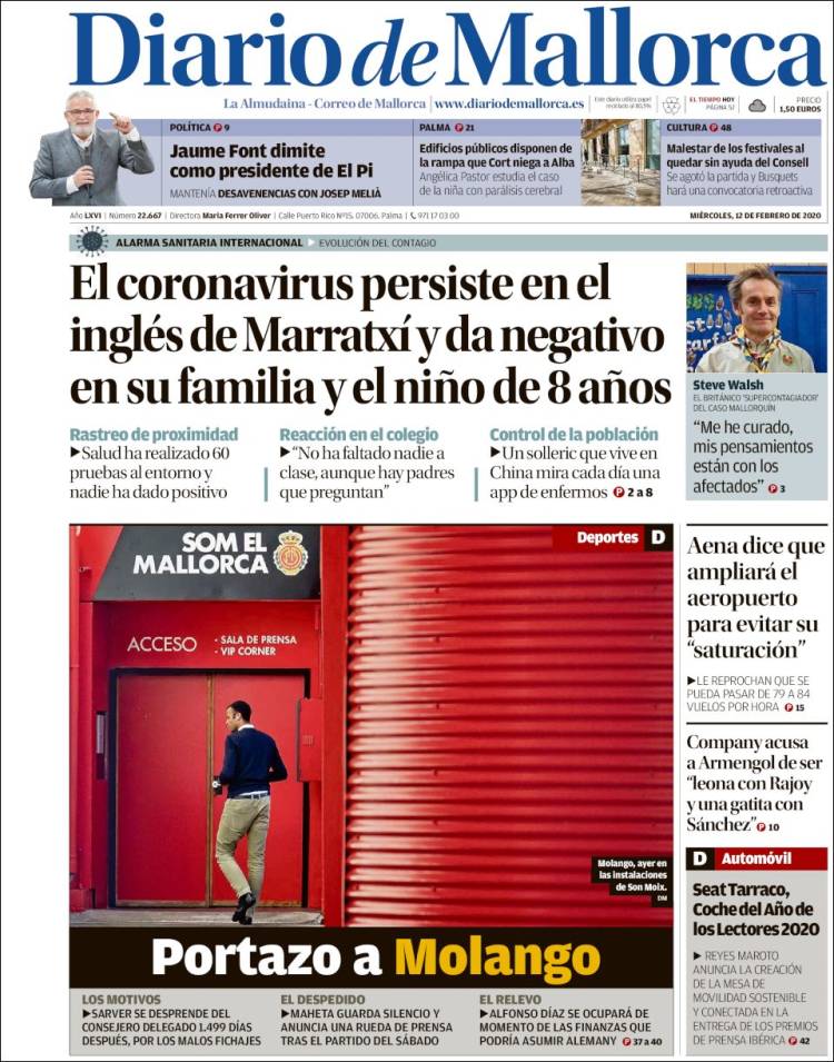 Portada de Diario de Mallorca (Spain)