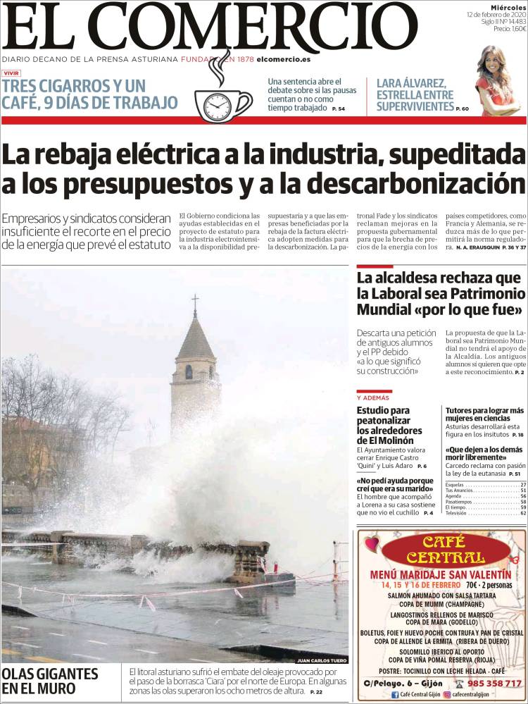 Portada de El Comercio - Gijón (Spain)