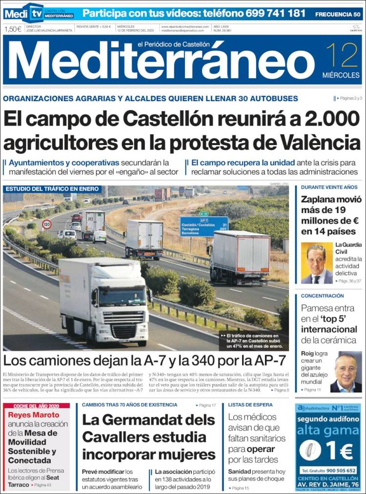 Portada de El Periódico Mediterraneo (Spain)