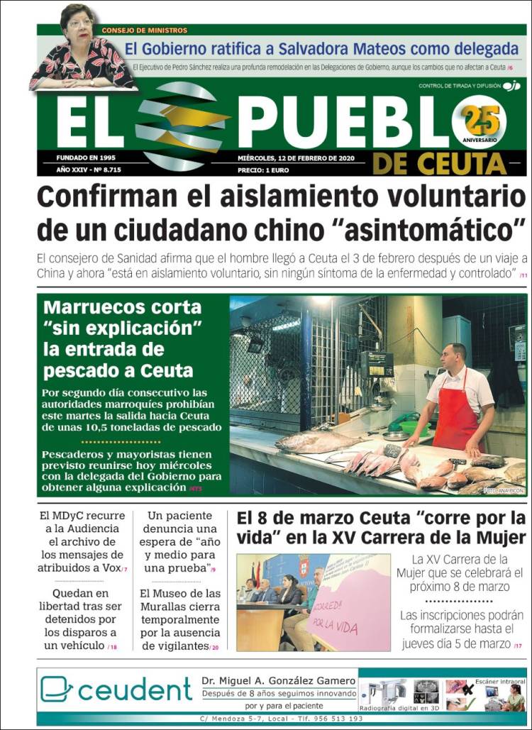 Portada de El Pueblo de Ceuta (Spain)