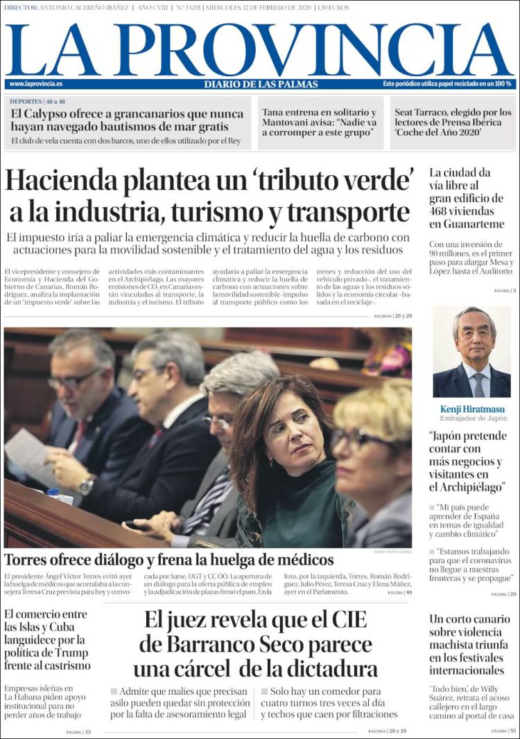 Portada de La Provincia (Spain)